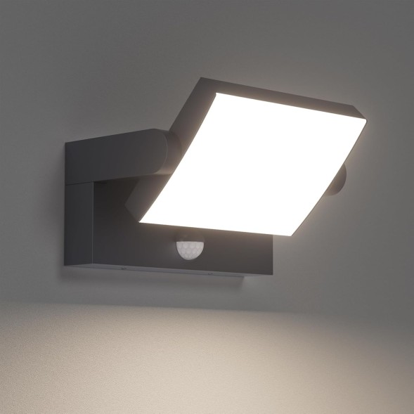 GH 1 ЗОВНІШНЯ LED-ЛАМПА 24 Вт З ПОВОРОТНОЮ ПАНЕЛЛЮ ТА ДАТЧИКОМ РУХУ IP65