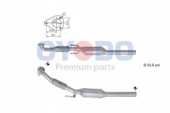 Oyodo 20N0100-OYO Каталізатор audi 20n0100-oyo oyodo