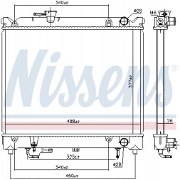 Nissens 606692 Радіатор, система охолодження двигуна nissens 606692