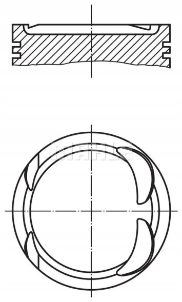 Mahle 021 PI 00117 002 Поршень двигуна 021 pi 00117 002 mahle nissan renault
