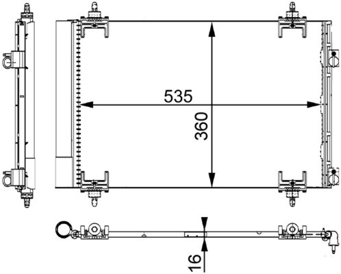 AC 667 000S MAHLE ORIGINAL Радіатор кондиціонера
