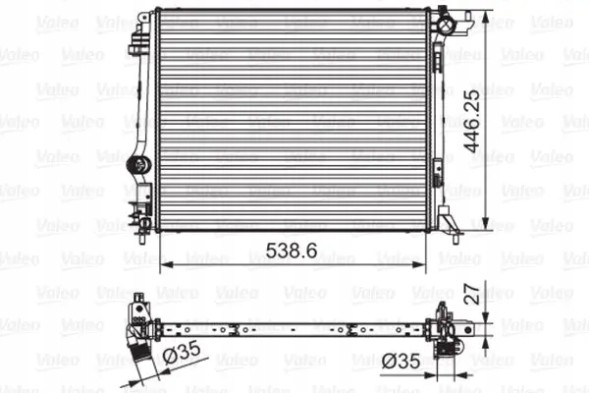 Valeo 701662 Охолоджувач води 701662 valeo renault