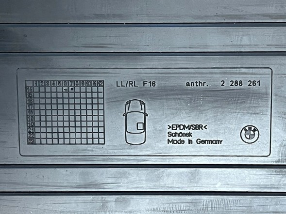 BMW OE Килимки ТЕКСТИЛЬНІ ЗАДНІ BMW F16 2288261