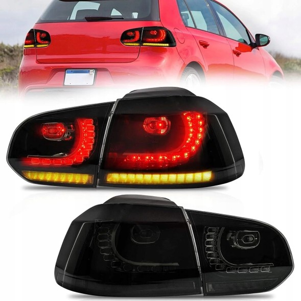 VLAND LDVWU6 9518917E mhm Задні ліхтарі комплект Vland Led Neon Діоди Black GTIlook VW Golf VI 6 5k0 2008-2013