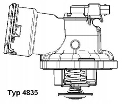Wahler 4835.87D Термостат охолоджуючої рідини borgwarner ( wahler ) 4835.87d