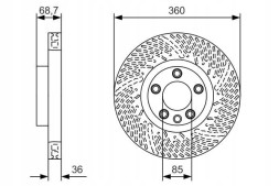 Bosch 0 986 479 B13 Гальмівний диск передній вентильований 0 986 479 b13