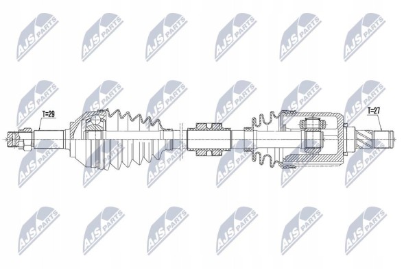 NTY NPW-NS-162 Nty npw-ns-162 привідна піввісь
