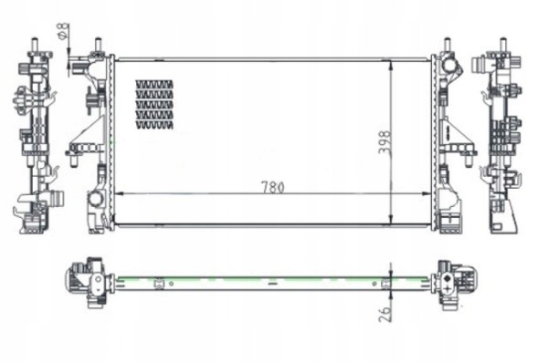 Hart 643 013 Охолоджувач fiat ducato citroen jumper iii peugeot boxer 2.3d n4g