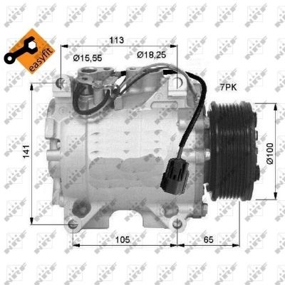 V-maxzone Part VIC-50579 Компресор кондиціонера NRF для HONDA CR-V II