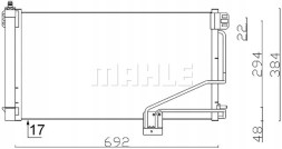 Mahle AC 347 001S Ac 347 001s конденсатор кондиціонера db w203 180-320/c209