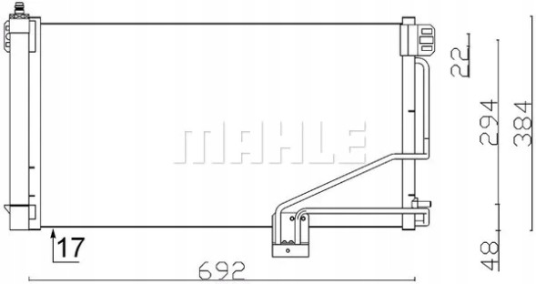 Mahle AC 347 001S Ac 347 001s конденсатор кондиціонера db w203 180-320/c209