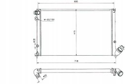 NRF NRF58020(EXT) Nrf радіатор охолодження двигуна peugeot 406 1.8/2.0 11.95-12