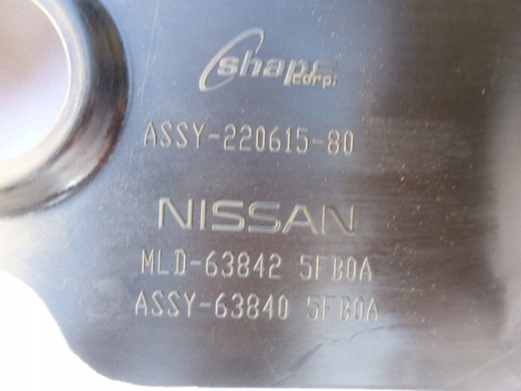 Nissan OE 638405FB0A , 638415FB0A КОЛЕСНА АРКА ЛІВА ПРАВА ПЕРЕДНЯ NISSAN MICRA K14 17-