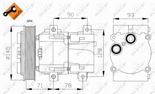 NRF 32084 Компресор компресора кондиціонера nrf 32084