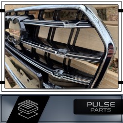 Pulse A6-S171 Решітка гриль Audi A6 C7 Facelift 2014 - 2018 Чорний Глянець Накладка Бампера ХРОМ