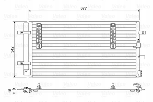 Valeo 814419 Охолоджувач кондиціонера audi a4 07-15/a5 07->/q5 07-> tfsi/tdi