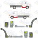 Китай 956641SKRBLP VW T4 90 - 03 Коробка Реператури / Пороги / колісні арки / кути Комплект !