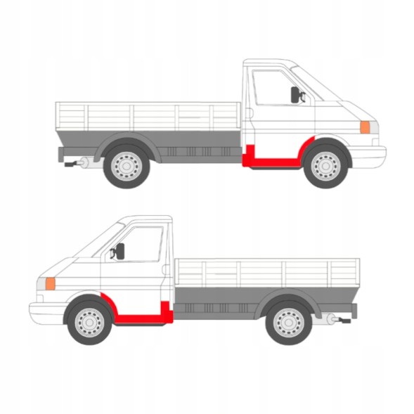 Китай 956641SKRBLP VW T4 90 - 03 Коробка Реператури / Пороги / колісні арки / кути Комплект !