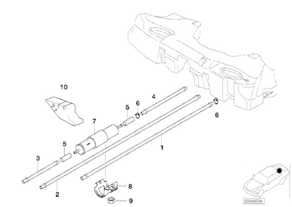 BMW OE 16121182859 Паливопровод BMW E36 316 318 320 323 325 328