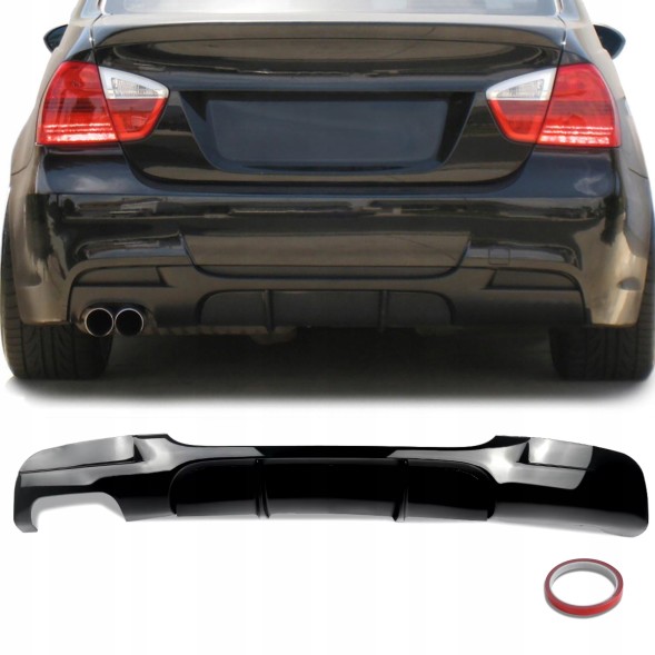 Китай Dyfuzor BMW E90 E91 чорний глянс M Pakiet накладка на бампер спойлер