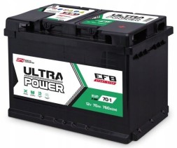 Ultra Power EUP-70-1 Акумуляторна батарея 12в 70аг 760а p+ efb start-stop ultra power eup-70-1