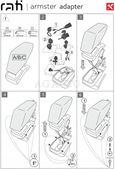 Rati 63.V05012A Підлокітник призначений для Ford Fiesta VII, 2017-2023, USB + AUX, Armster 3