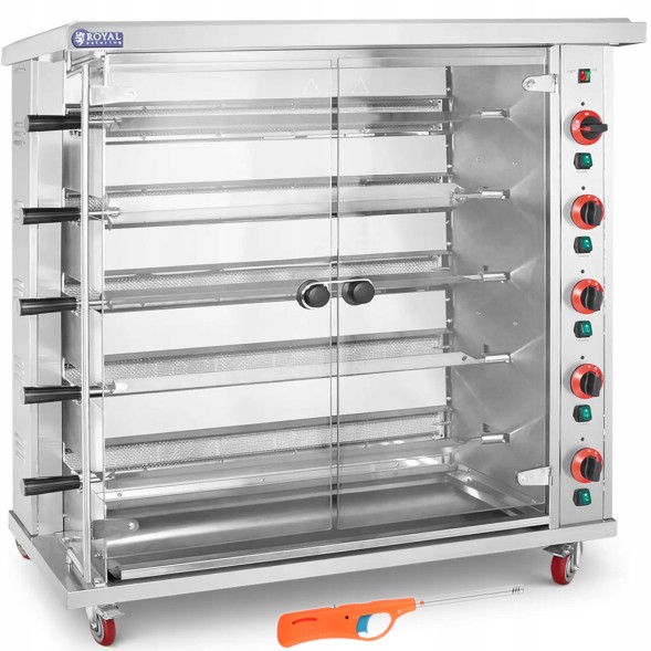 Китай WEW-SC-HP-1029508 Газовий Вертел Royal Catering на 25 Курей 25кВт Пропан-Бутан HoReCa