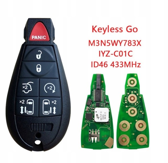 Китай M3N5WY783X IYZ-C01C КЛЮЧ ПУЛЬТ ДИСТАНЦІЙНОГО КЕРУВАННЯ CHRYSLER DODGE JEEP