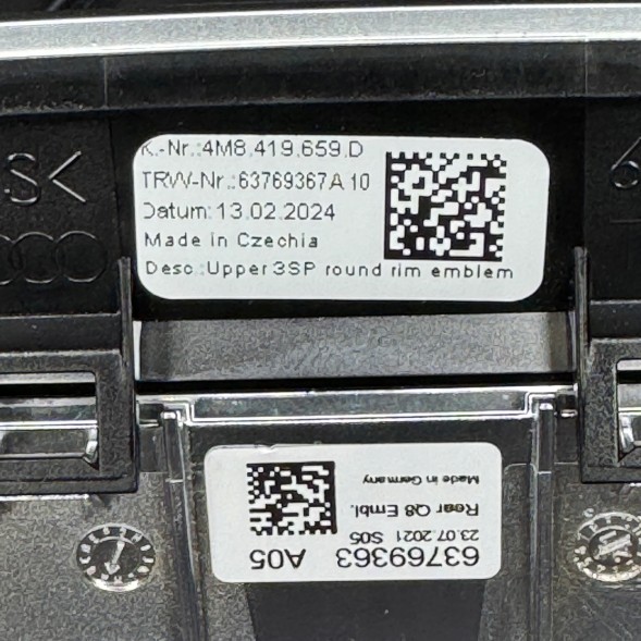 Audi OE 4M8.419.659.D OE Audi RS Q8 Нижня рамка круглого керма "RS" Q7 SQ7 Q8 SQ8
