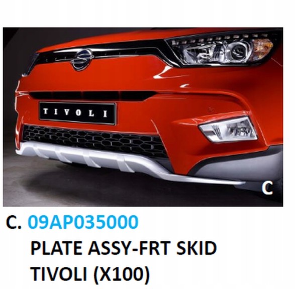 SsangYong OE 09AP035000 Передній спойлер SsangYong Tivoli Gen. I