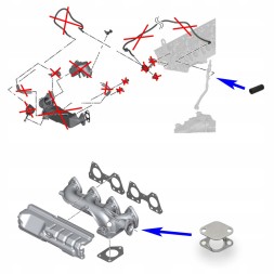 Tafmet EDEL_7+ZKOL2 Комплект для видалення EGR BMW 2.0 D N47 N47S 2.0 D E90 E92 E60 E84 E83