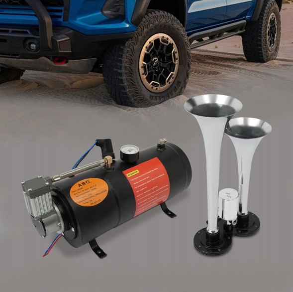 Китай p2141m2 Клаксон пневматичний + компресор 12V 150PSI 3L для автомобіля та вантажівки