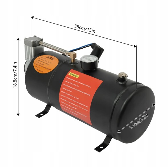 Китай p2141m2 Клаксон пневматичний + компресор 12V 150PSI 3L для автомобіля та вантажівки