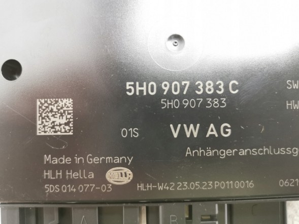Volkswagen OE 5H0907383C, BW537113L Контролер модуля гака причепа Audi A3 5H0907383C