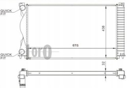 Abakus 003-017-0022 Радіатор охолодження audi a6 c6 2.0 tdi 2004-2011