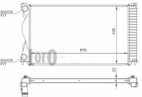 Abakus 003-017-0022 Радіатор охолодження audi a6 c6 2.0 tdi 2004-2011