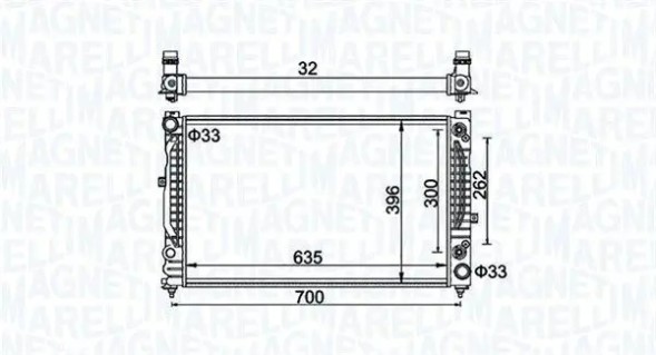 MAGNETI MARELLI 350213185500 Охолоджувач води 350213185500 magneti marelli