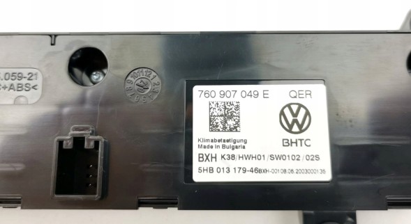 Volkswagen OE 760907049E, DWP524380OE ПАНЕЛЬ КЕРУВАННЯ КЛІМАТ-КОНТРОЛЕМ VW TOUAREG CR7 760907049E ОРИГІНАЛ