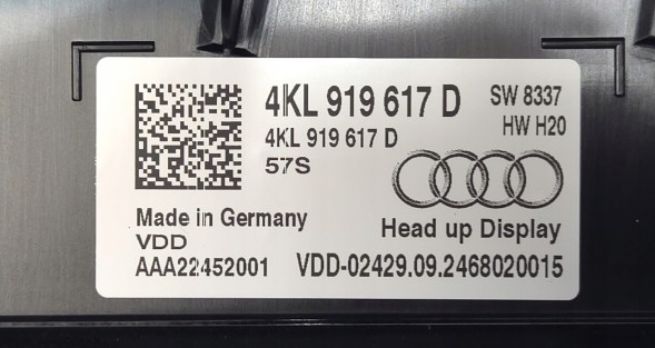 Audi OE 4KL919617D Audi Head-Up Дисплей HUD Audi E-Tron 4KL919617D