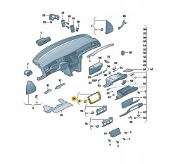 Skoda OE 3T0858069 1QB РАДИОРАМКА НАВІГАЦІЯ SKODA SUPERB 2 II 3T0858069