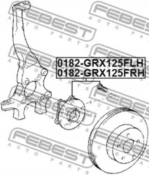 Febest 0182-GRX125FLH Півось переднє ліве 0182-grx125flh febest lexus