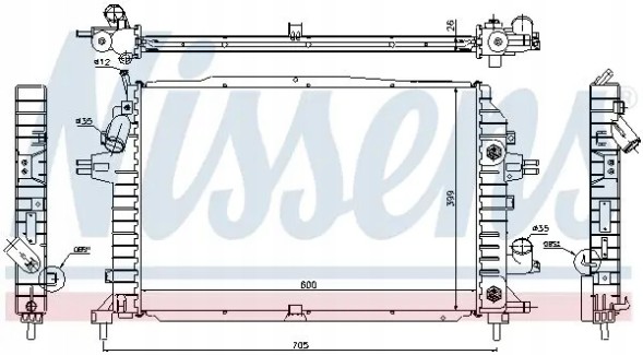 Nissens 63115A Радіатор охолодження 63115a nissens opel zafira