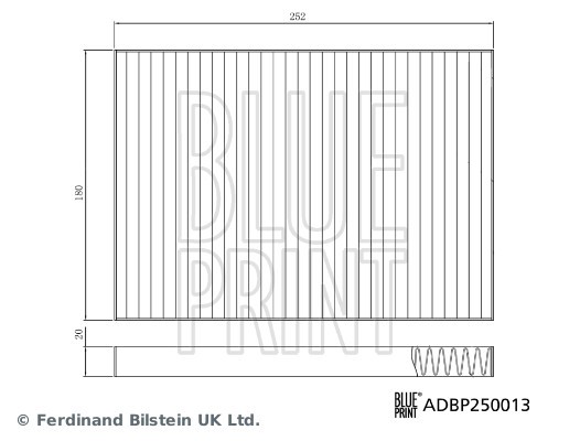 ADBP250013 BLUE PRINT Повітряний фільтр салона