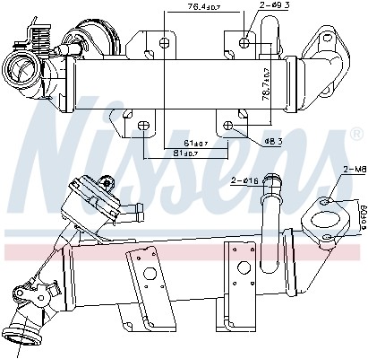 989287 NISSENS Радіатор системи EGR