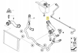 BMW OE 17127565815 Oe bmw подавальний шнур водяного радіатора bmw e60 e61 e63 e64 n53 17127565815