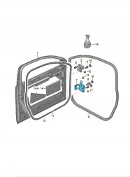 Volkswagen OE 3C8831412C ЗАВІСА ДВЕРНА ASO