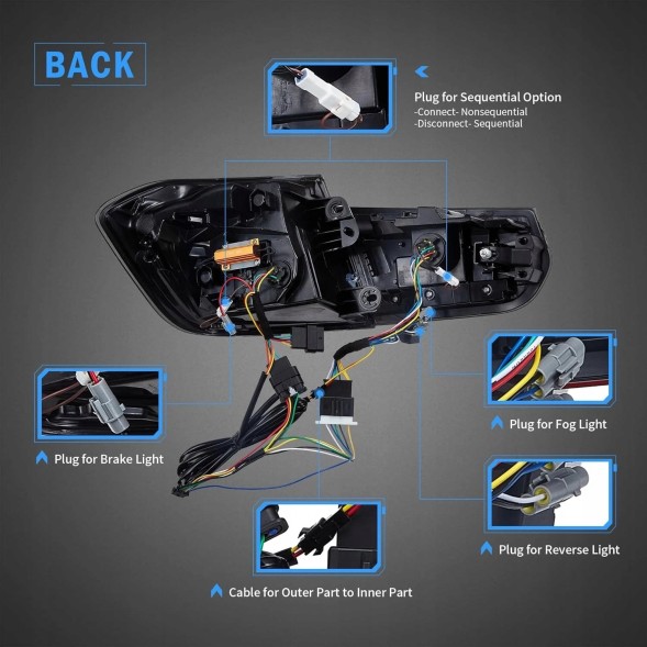 VLAND 20D191AE LDBMM6 mhm Комплект задніх ліхтарів Vland Led Laser Neon Dynamiczne Tuning CSL Bmw 3 f30 11-15-20