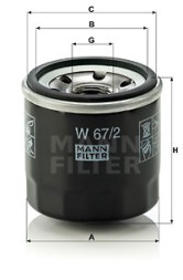W 67 2 MANN FILTER Фільтр мастил