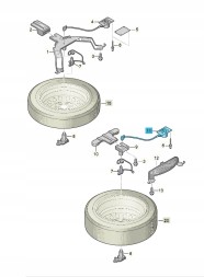 Volkswagen OE 7TG802403 Кріплення запаски ASO VW