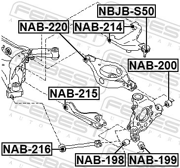NAB 220 FEBEST Сайлентблок